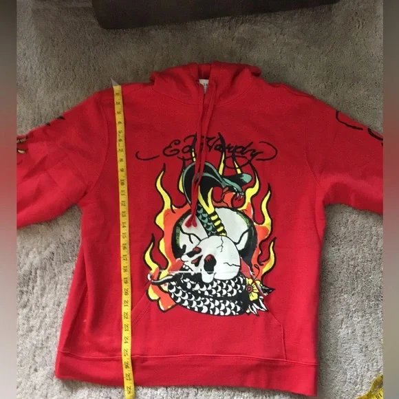 Ed Hardy Red Skull Graphic Sweater